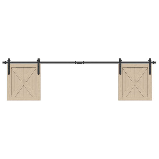 vidaXL Kit Anta Scorrevole per Armadio 200 cm in Acciaio al Carbonio