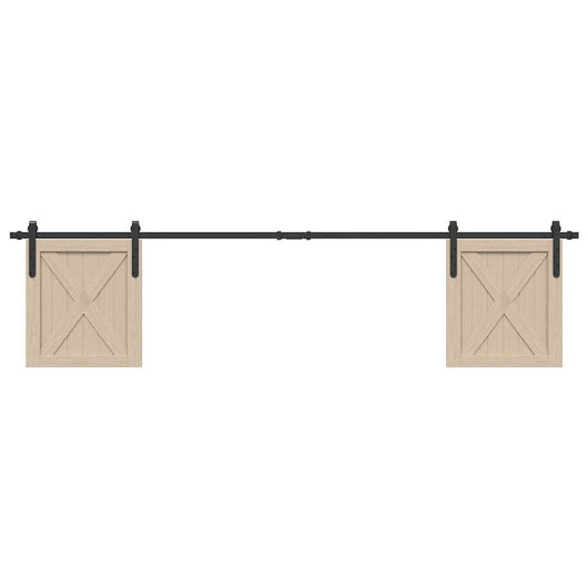 Kit Anta Scorrevole Armadio in Acciaio al Carbonio 113 cm