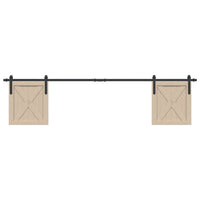 Kit Anta Scorrevole Armadio in Acciaio al Carbonio 113 cm 4009669