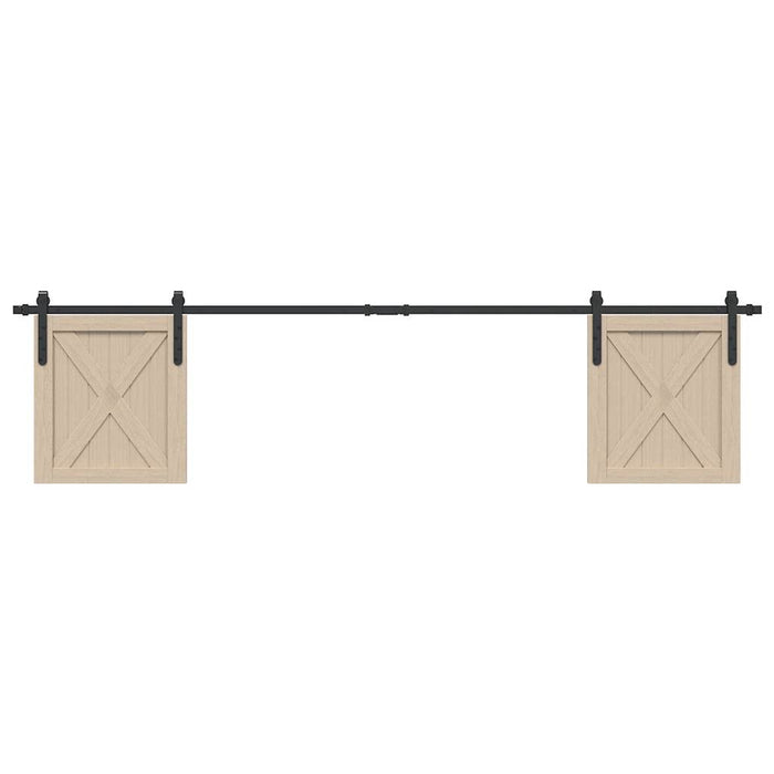 Kit Anta Scorrevole Armadio in Acciaio al Carbonio 113 cm 4009669