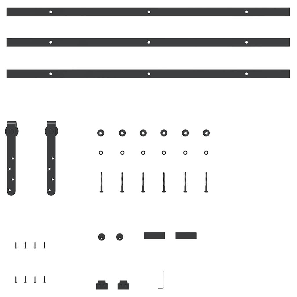 Kit Anta Scorrevole Armadio in Acciaio al Carbonio 244 cm 4009670