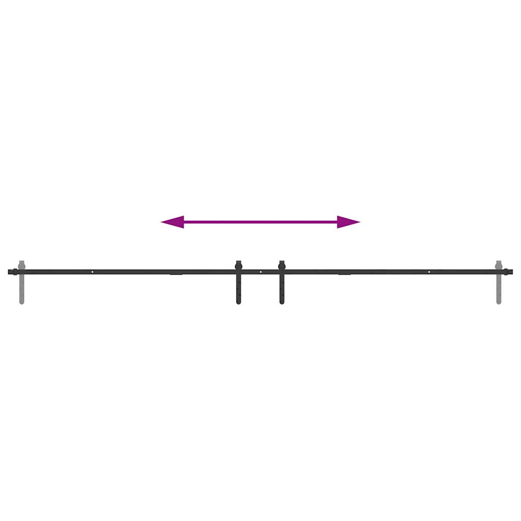 Kit Anta Scorrevole Armadio in Acciaio al Carbonio 244 cm 4009670