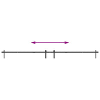 Kit Anta Scorrevole Armadio in Acciaio al Carbonio 244 cm 4009670