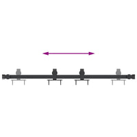 vidaXL Kit Anta Scorrevole per Armadio 91 cm in Acciaio al Carbonio