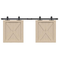 Kit Anta Scorrevole per Armadio 122 cm in Acciaio al Carbonio 4009673