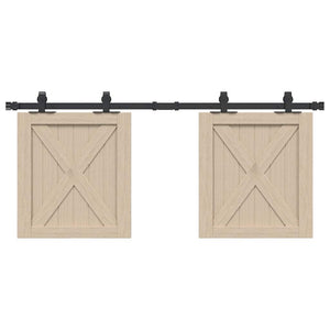 Kit Anta Scorrevole per Armadio 122 cm in Acciaio al Carbonio 4009673