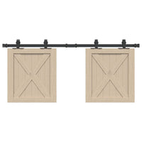 vidaXL Kit Anta Scorrevole per Armadio 122 cm in Acciaio al Carbonio