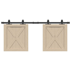 vidaXL Kit Anta Scorrevole per Armadio 122 cm in Acciaio al Carbonio