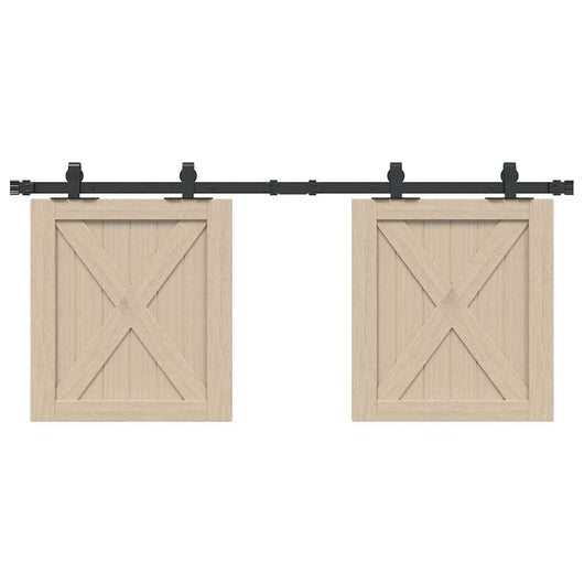 vidaXL Kit Anta Scorrevole per Armadio 122 cm in Acciaio al Carbonio