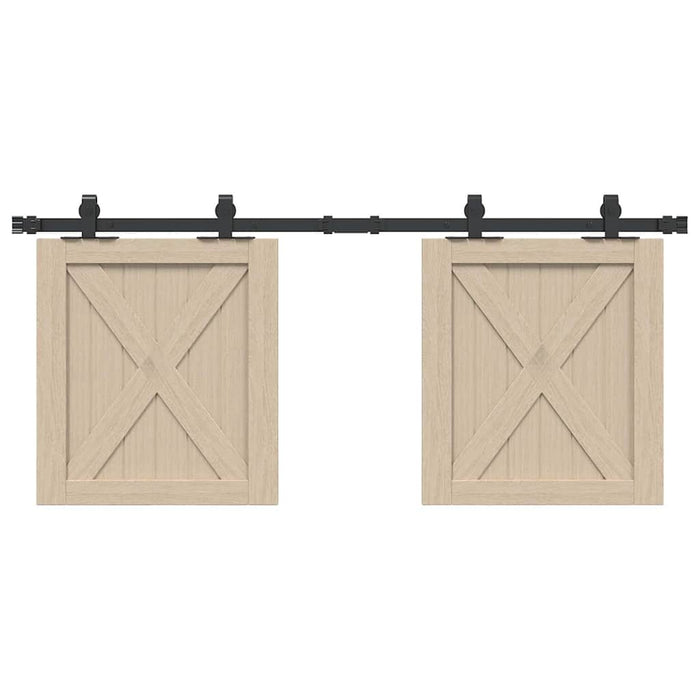 vidaXL Kit Anta Scorrevole per Armadio 122 cm in Acciaio al Carbonio