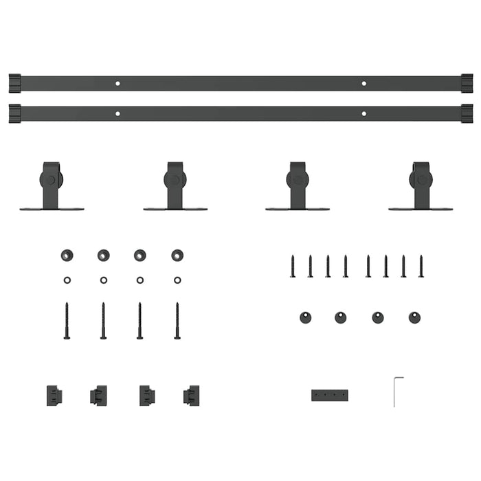 Kit Anta Scorrevole per Armadio 152 cm in Acciaio al Carbonio 4009674