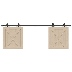 Kit Anta Scorrevole per Armadio 152 cm in Acciaio al Carbonio