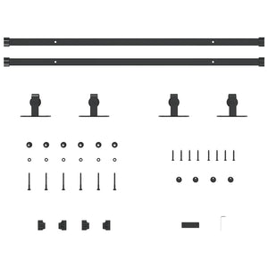 Kit Anta Scorrevole per Armadio 183 cm in Acciaio al Carbonio 4009675