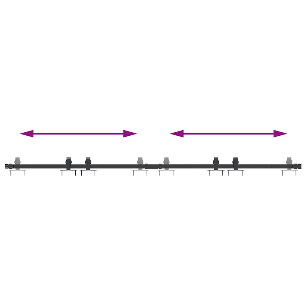 Kit Anta Scorrevole per Armadio 183 cm in Acciaio al Carbonio