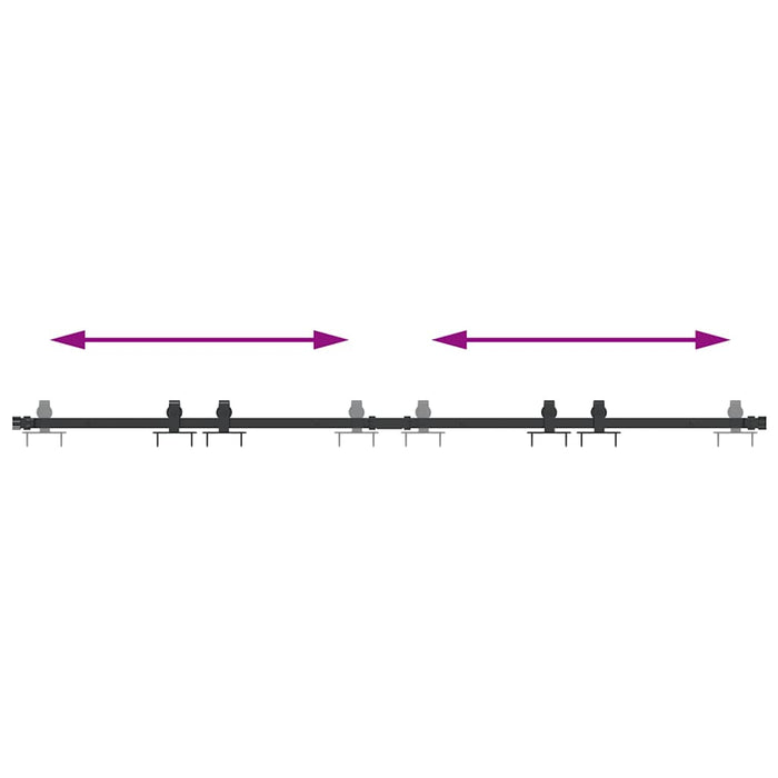 Kit Anta Scorrevole per Armadio 183 cm in Acciaio al Carbonio 4009675
