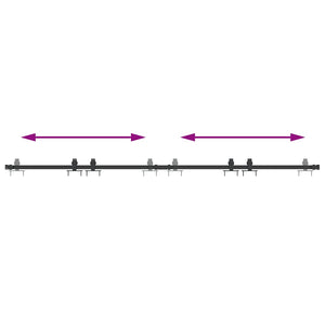 Kit Anta Scorrevole Armadio in Acciaio al Carbonio 200 cm 4009676