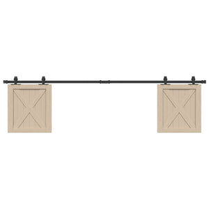 Kit Anta Scorrevole Armadio in Acciaio al Carbonio 200 cm 4009676