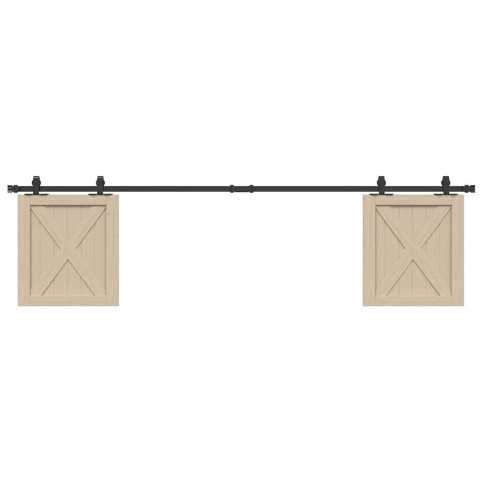 Kit Anta Scorrevole Armadio in Acciaio al Carbonio 200 cm 4009676