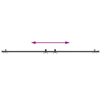 Kit Anta Scorrevole Armadio in Acciaio al Carbonio 113 cm 4009677