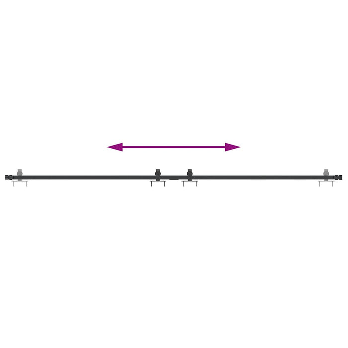 Kit Anta Scorrevole Armadio in Acciaio al Carbonio 113 cm 4009677