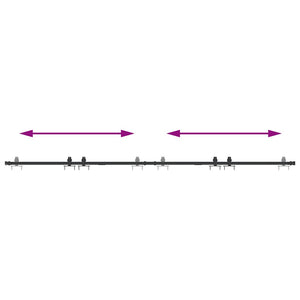 Kit Anta Scorrevole Armadio in Acciaio al Carbonio 244 cm