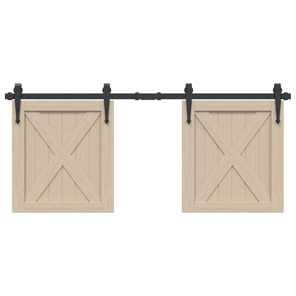 Kit Anta Scorrevole per Armadio 122 cm in Acciaio al Carbonio