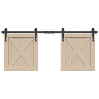 Kit Anta Scorrevole per Armadio 122 cm in Acciaio al Carbonio