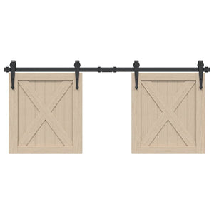 Kit Anta Scorrevole per Armadio 122 cm in Acciaio al Carbonio