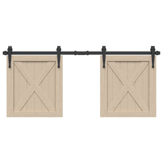 Kit Anta Scorrevole per Armadio 122 cm in Acciaio al Carbonio