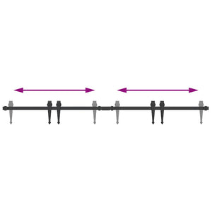 Kit Anta Scorrevole per Armadio 152 cm in Acciaio al Carbonio