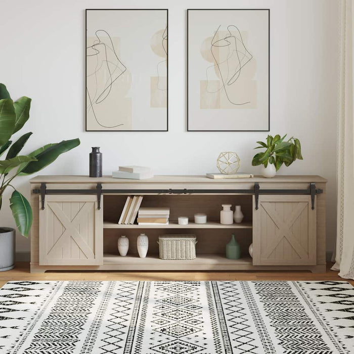 Kit Anta Scorrevole per Armadio 200 cm in Acciaio al Carbonio 4009685