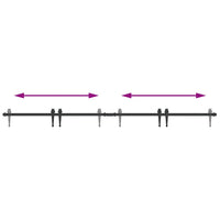 Kit Anta Scorrevole per Armadio 200 cm in Acciaio al Carbonio 4009685