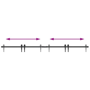 Kit Anta Scorrevole per Armadio 200 cm in Acciaio al Carbonio 4009685