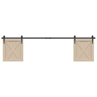 vidaXL Kit Anta Scorrevole per Armadio 200 cm in Acciaio al Carbonio