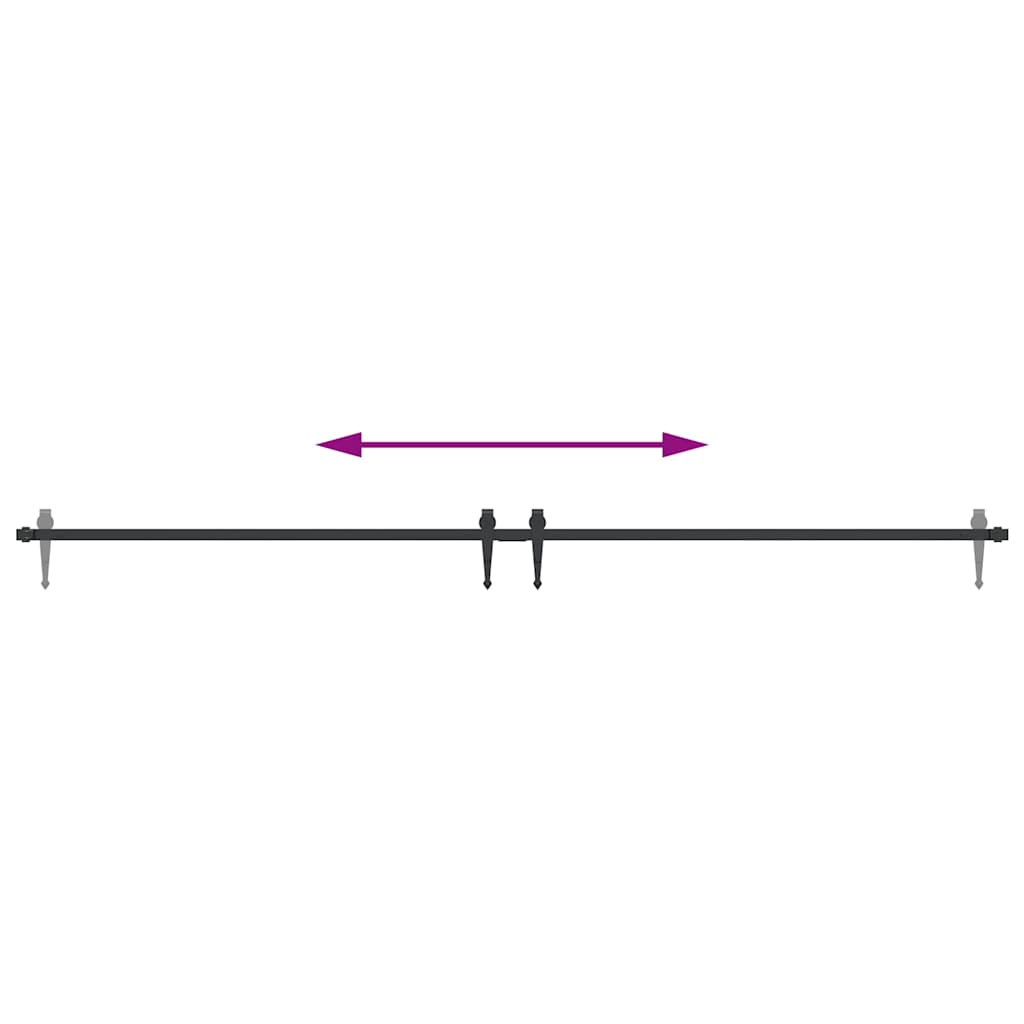vidaXL Kit Anta Scorrevole Armadio in Acciaio al Carbonio 113 cm