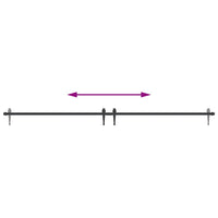 vidaXL Kit Anta Scorrevole Armadio in Acciaio al Carbonio 113 cm