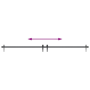 vidaXL Kit Anta Scorrevole Armadio in Acciaio al Carbonio 113 cm