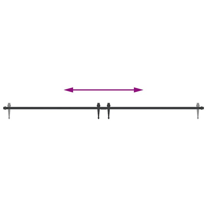 vidaXL Kit Anta Scorrevole Armadio in Acciaio al Carbonio 113 cm