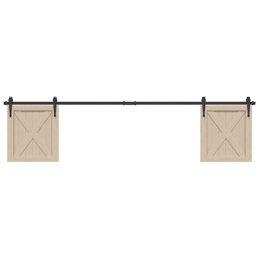 Kit Anta Scorrevole Armadio in Acciaio al Carbonio 113 cm 4009687