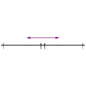 Kit Anta Scorrevole Armadio in Acciaio al Carbonio 244 cm