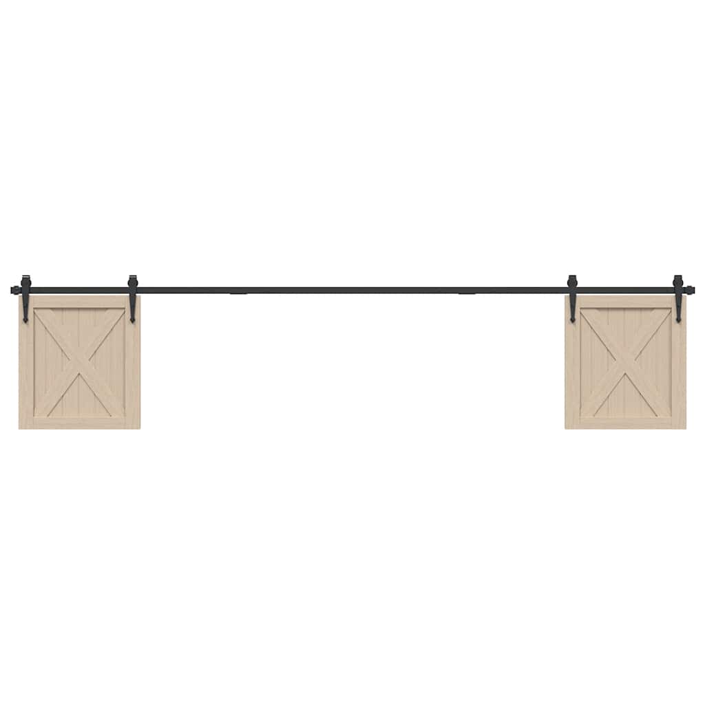 Kit Anta Scorrevole Armadio in Acciaio al Carbonio 244 cm 4009689