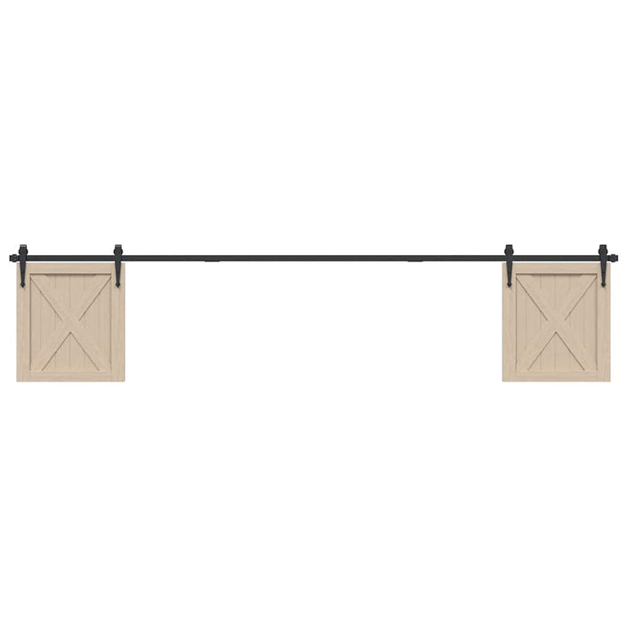 Kit Anta Scorrevole Armadio in Acciaio al Carbonio 244 cm 4009689