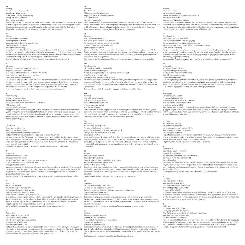 Colonna con Presa da Esterno a 4 Vie Nera e Verde 16x16x39,5cm 4010098