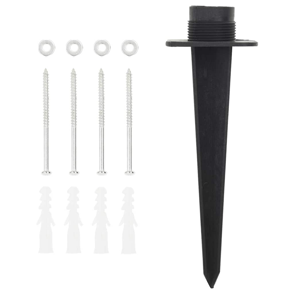 Presa da Esterno con Picchetto 2 Vie Nera e Verde 15,5x11x24cm 4010100