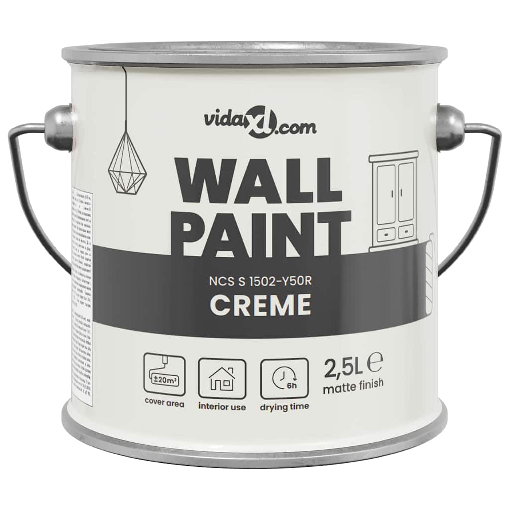 vidaXL Pittura murale Crema 16.5 x 16.5 x 15.9 cm