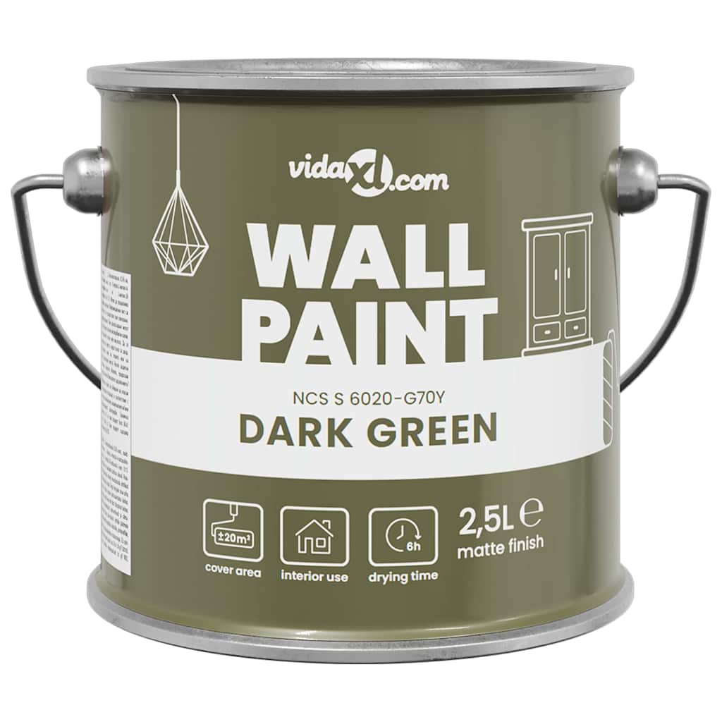Pittura murale Verde scuro 16.5 x 16.5 x 15.9 cm 4008519
