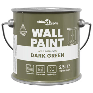 vidaXL Pittura murale Verde scuro 16.5 x 16.5 x 15.9 cm