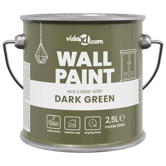 vidaXL Pittura murale Verde scuro 16.5 x 16.5 x 15.9 cm