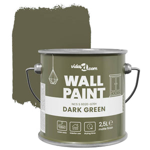 vidaXL Pittura murale Verde scuro 16.5 x 16.5 x 15.9 cm