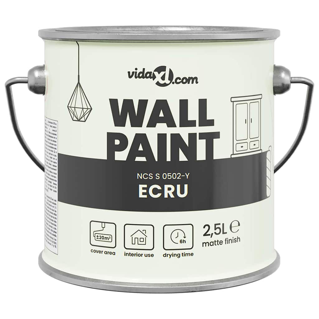 vidaXL Pittura murale Ecrù 16.5 x 16.5 x 15.9 cm